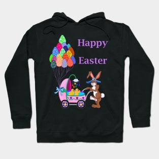 Happy Easter Bunny Mommy with Baby Chicks Hoodie